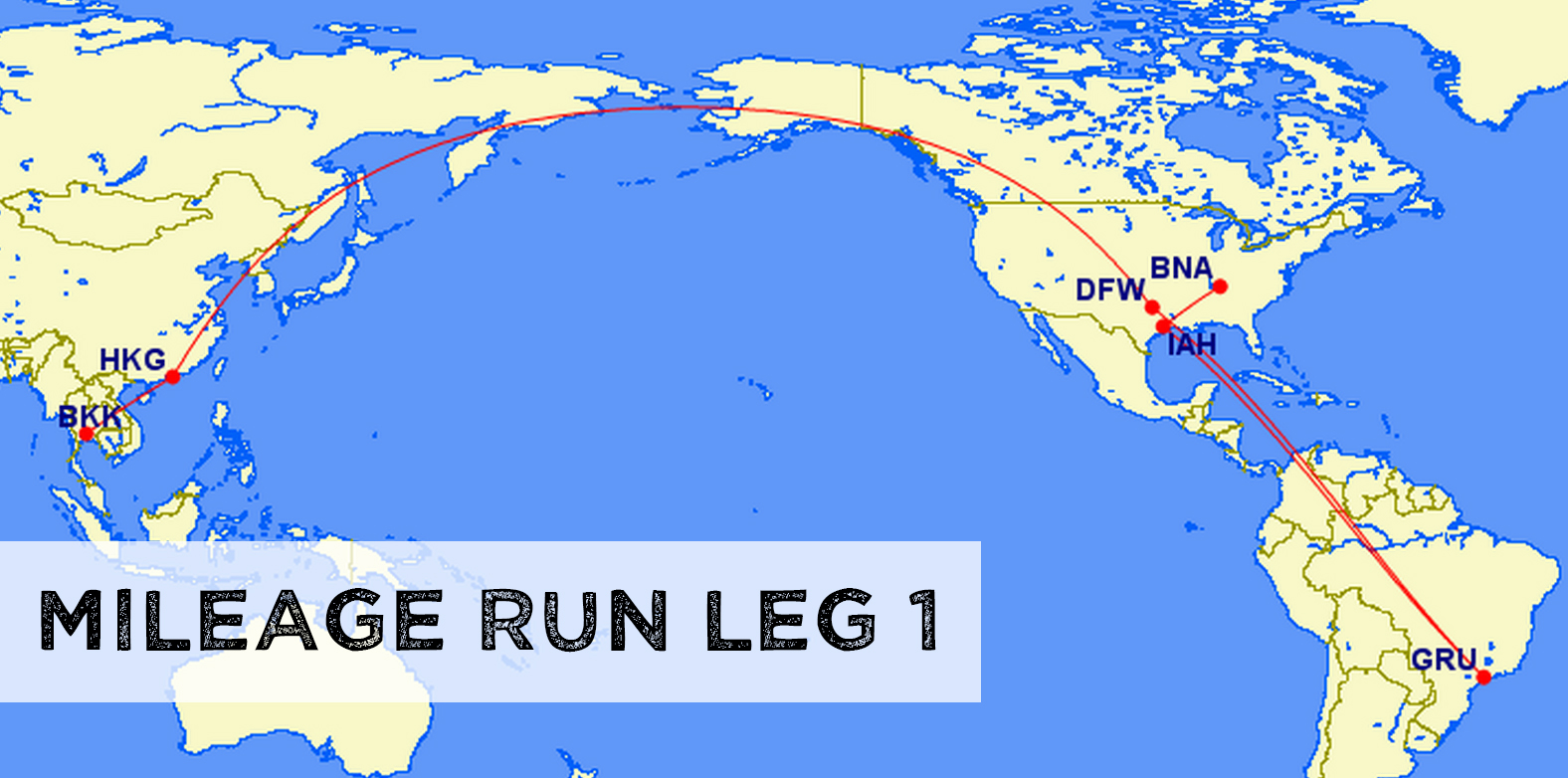 Mileage Run Leg 1 – Nashville to Bangkok
